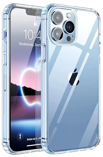 Technovate Clear Case for iPhone, Shockproof Military-Grade Drop Protection, Soft TPU Gel Protective & Anti-Scratch Transparent Cover Non Yellowing Clear Phone Bumper Case for iPhone 16 Pro Max