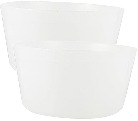 BEBEMOKO 2 Stück Saunaeimer Einsatz Weiß Innenbeutel Aus Langlebigem Kunststoff Wiederverwendbar Saunazubehör Für Dampfbad Fußpflege