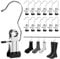QINGHEC 30 Stück Kleiderbügel Clips, Wäschehaken Edelstahl Klammerhaken, Wäscheklammern, Stiefel Kleiderbügel, Stiefelhaken, Tiefelaufhängung, Hosenbügel Klemmbügel für Hosen Schuhe Handtuch