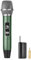 Meloace Microfono wireless ricaricabile, microfono UHF in metallo con ricevitore da 1/4, plug and play per karaoke, lezioni, performance sul palco, sistema PA (verde)