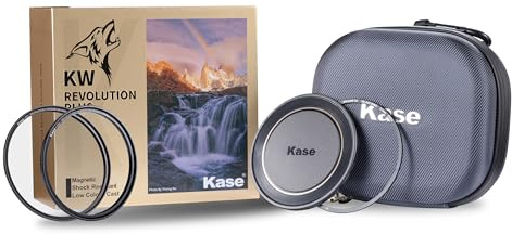 Kase Revolution Plus - Kit filtro magnetico antiurto in vetro ottico temperato, con anelli colorati inclusi, copriobiettivo CPL UV e custodia, 67 mm