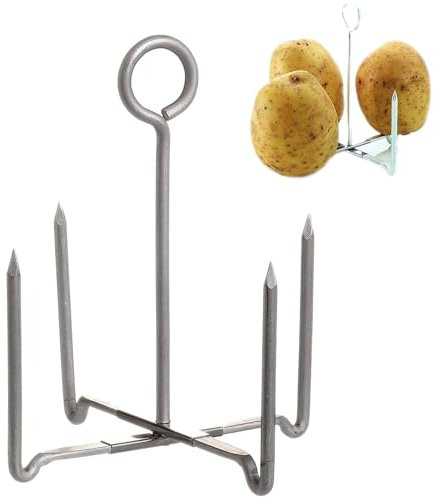 Oven Baked Jacket Potato Cooker with 4 Stainless Steel Spikes – Foldable Rack for Fluffy, Crispy Potatoes – Baking Accessory