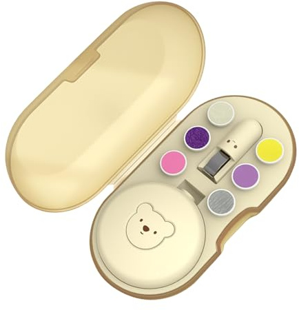 Lima Eléctrica para Uñas de Bebé - Kit De Cuidado Con Cortauñas Eléctrico Para Bebés,6 Cabezales De Reemplazo Y Estuche De Almacenamiento Cortaúñas Pulidor Para Adultos Niños Hogar Viaje