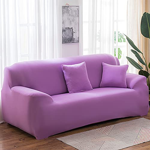Sofa Überzug Lichtlila Sofahusse Stretch Couchüberzug Abnehmbare Sofabezüge Couch Überzug Waschbar Bezug Sofa Langlebig Sofabezug Spandex Sofabezug Universal Couchbezug 1 Sitzer