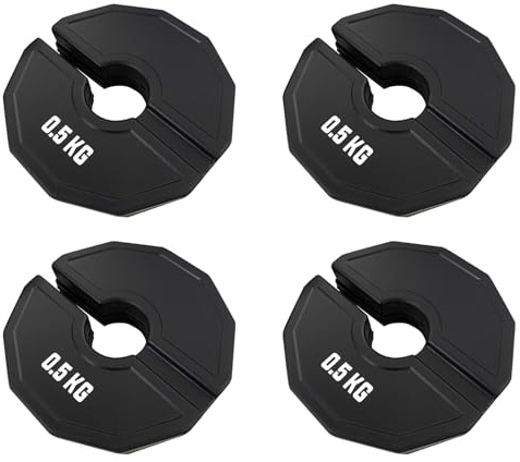 Remingtape 4X Gym Micro-Plates Dumbbell Fractional Weight Plate Rubber Fractional Weight Plates Add-on Change Black 0.5kg