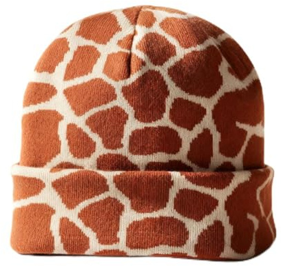 JhavexToy Giraffe Mütze Beanie Gestrickter Hut mit Stickerei - Süße Niedliche Deko Geschenk für Damen Herren, Lustige Geschenke zu Weihnachten Geburtstag, Design Accessoire für Giraffe Liebhaber