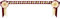 Showquest Newport Brow Band Full Size burgundy/cream/gold