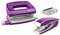 Leitz Set Mini Cucitrice e Perforatore, Capacità fino a 10 Fogli, Punti Inclusi, WOW NeXXt Series, 55612062, Viola