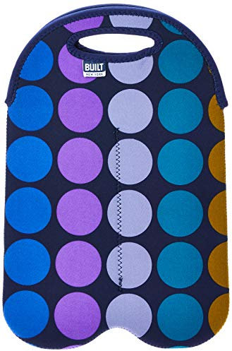 BUILT Weintasche für 2 Flaschen, Pflaumenfarben