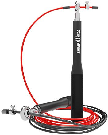 Springseil PROFI mit 3D-Kugellager | Speedrope für Double-Unders mit Drahtseil | Optimal für Fitness, z.B. CrossFit, Boxtraining, WODs, MMA