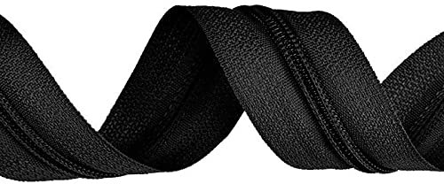5m Endlos-Reißverschluss 3mm freie Farbwahl, Farbe:580 schwarz