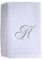 Monogrammierte Handtücher, Fingerspitze, personalisiertes Geschenk, 28.9 x 45.7 cm, 4 Stück, silberne bestickte Handtücher, extra saugfähig, für Badezimmer/Küche/Spa, Initiale H (weiß)