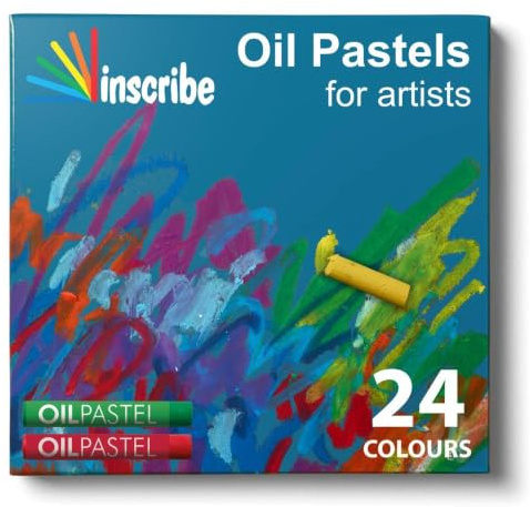 Inscribe Gallery Oil Pastels - Assorted Colours, Pack of 24