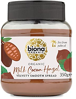 Biona Organic Chocolate Hazelnut Spread 350g, Pack of 6 | 100% Organic Chocolate and Hazelnuts, Smooth and Creamy, Ideal for Toast and Baking, Suitable for Vegetarians