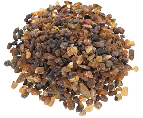 Bernstein Mini Trommelsteine 100 g Edelsteine Heilsteine echter Stein | Inkl. Edelsteinkarte | 5-20 mm Durchmesser | 100% naturbelassen