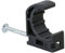 Everflow ID234x100-K Halbklemme J-Haken mit Nagel Für PEX-Rohre, Schwarz, 1/2 in