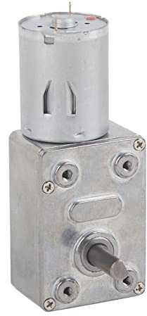 Akozon Getriebemotor Reversible Hochdrehmoment Turbo Schnecke Getriebe Gleichstrommotor DC 12V Metall Geschwindigkeitsreduzierung Elektromotor 5/6/20/40/62 (U/MIN) (62RPM)