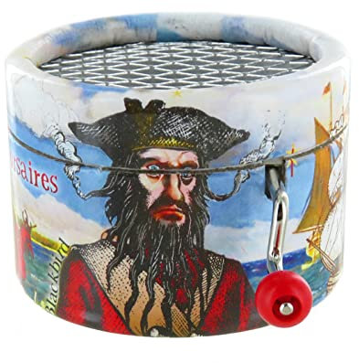 Spieluhr/Spieldose/Musikdose aus Pappe mit Handkurbel und 18-Ton-Spielwerk - Piraten und Schiffe - Fluch der Karibik - Hauptthema (Klauss Badelt)