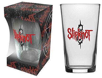 Slipknot Pint Glass Band nonagram Logo 9 Point Star Official Boxed One Size