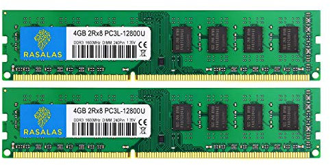 8GB (2x4GB) PC3L PC3 12800U DDR3L DDR3 1600 Mhz UDIMM RAM DIMM 240 pin 2Rx8 1.35V/1.5V CL11 Desktop Memoria KIT Rasalas