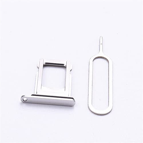 EXIANG Einzelne SIM-Kartenfach, kompatibel mit iPhone 12 Pro 6,1 Zoll / 12 Pro Max 6,7 Zoll, Silber, mit 2 Auswurf-Werkzeugen