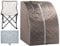 ZONEMEL Portable Far Infrared Sauna for Home, Personal Sauna for Relaxtion & Detox at Home, Full Body Sauna Tent with Heating Foot Pad, Folding Chair (L 27.6’’ x W 31.5’’ x H 37.8’’)