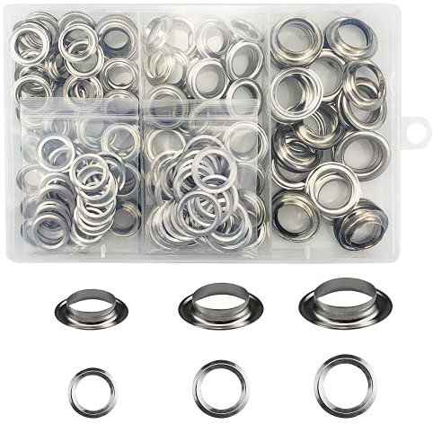 140 Sets von Ösen Kit,für Kleidung,Leder,Segeltuch,Schuhe,Ledergürtel,zum Basteln mit einer Kunststoffbox(Installationswerkzeuge nicht enthalten)