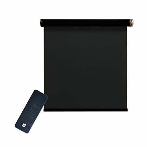 MAßANFERTIGUNG - Elektrisches Sonnenschutzrollo, schwarz, 5% transparent,inkl. Motor (230 V) & Sender, (1 ST)