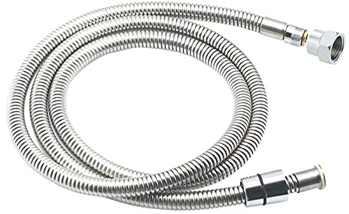 Gnimauhz Stainless Steel Chrome Surface Surface Pull-Out Shower Pipe, Special Removable Bathtub Hose for Bathtub Faucet Replacement, 2 Meters Length with Adapter