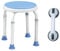 XMTECH Sgabello Girevole a 360° per Doccia e Bagno + Maniglia per Vasca Con Ventosa, Maniglie per Una Doccia Sicura