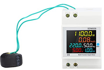 Spannungsmesser Power Factor Monitor AC 40‑300V Einphasige Digitalanzeige Power Energy Monitor Spannung Strom Frequenzmesser