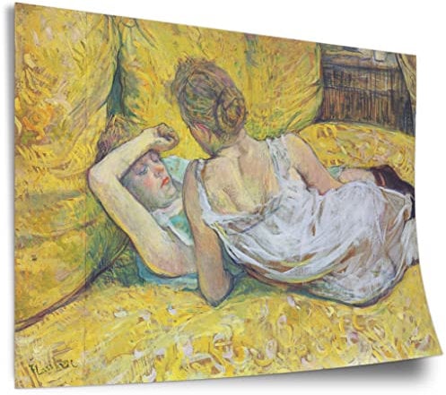 Printistico Poster Henri de Toulouse-Lautrec - Die Hingabe (Das Paar) Kunstdruck ohne Rahmen, Wandbild - A4, A3, A2, A1, A0, XXL - Wohnzimmer, Schlafzimmer, Küche, Deko
