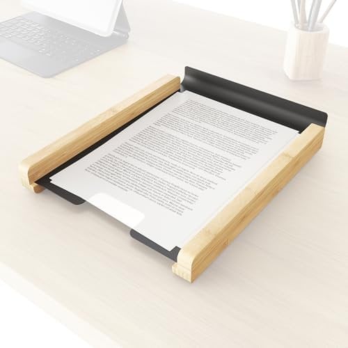 Dokumentenablage plastikfrei & umweltfreundlich aus 100% FSC Bambus (schafft Ordnung am Schreibtisch & Arbeitsplatz, praktischer Ordnungshelfer & Organizer, stapelbar und robust) – KD Essentials