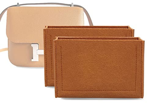 Lckaey 2033brown-M Geldbörsen-Organizer für Constance 24 18 Taschen Organizer Handtasche & Tote Shaper Filz Organizer