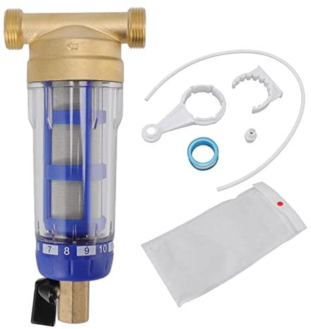 Sedimentfilter, Ganzes Haus Wasserfiltergehäuse Wiederverwendbares Ganzes Haus Spin-Down-Sediment-Wasserfilter Raffinierter Kupferkopf Spin-Down-Sediment-Vorfilter