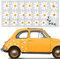 Daisy Blume Auto Dekoration Aufkleber - 6 Blätter Weiße Blumen Autoaufkleber für Autokörper (Weiß)
