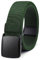 Bon4Extrao Straffes Elastischer Gürtel Herren ohne Löcher, Stoff Stretchgürtel Herren 38mm für Arbeitshose mit Schwerlast Leichter Kunststoffschnalle Stufenlos Verstellbar, Grün