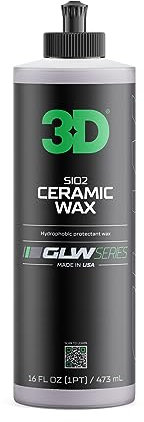 3D SiO2 Cire céramique, série GLW, finition brillante ultra lisse, Hyper hydrophobe, protection, détails automobiles à faire soi-même, application facile, 473,6 g