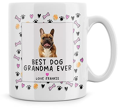 Rib ticklerz - Personalised Photo Custom Mug Gifts from The Dog Best Dog Grandma Ever Present Mother's Day Birthday Gift Christmas Love You Pet Lover Coffee Tea Cup - MG345