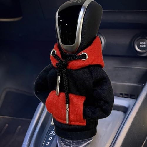 Neamou Hoodie Gangschaltung Pullover Für Schaltknüppel, Hoodie Pulli Für Schaltknauf, Auto Schalthebel Überzug Hoodie Haube, Kapuzenpulli Für Schaltknüppel Deko, Auto Dekorationen Innenzubehör