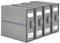 TAHAVICE 4 Pack Bed Sheet Organiser,Bedding Storage with PVC Window and Label,Sheet Organiser Boxes for Duvet Cover and Pillow Cases,Bedding Box Easy to Find Bed Sheets,Grey