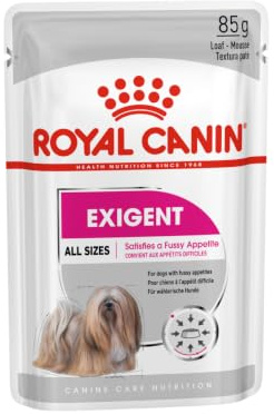 ROYAL CANIN Exigent | Doppelpack | 2 x 12 x 85 g | Nassfutter für ausgewachsene Hunde ab dem 10. Lebensmonat | Für wählerische Hunde | Mit hochwertigen Proteinen
