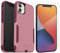 OtterBox Commuter Series Case for iPhone 11 (Only) - with Zagg Glass Elite+ Clear Screen Protector - Non-Retail Packaging - Cupids Way (Rosemarine Pink/Red Plum)