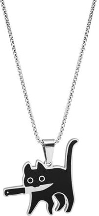 XLTEAM Necklace pendant cartoon knife cat pendant DIY jewelry custom necklace birthday gift