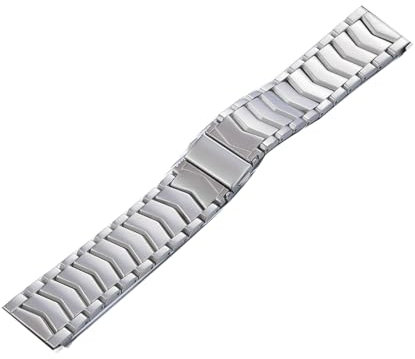 MaKTech Titanium Band,22mm leichtes V-förmiges Metallarmband mit Faltschließe,für Samsung Galaxy Watch 3 45mm/46mm, Huawei Watch 4/3 & Ultimate/GT 4/3 46mm Pro, Amazfit GTR 3/2 (Silber)