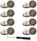 GEEHUA Lot de 8 Boutons de Rechange Réglables Sans Couture - Amovibles en Métal Pour Jeans - Avec Rivets et Tournevis Pour Vêtements de Cowboy, Veste, Pantalon