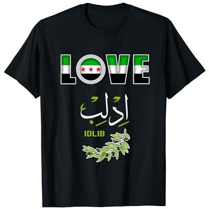 Idlib, Syrien, freie Syrien-Flagge, Syrisch. T-Shirt