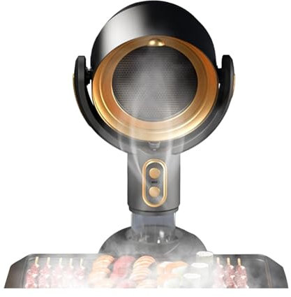 YYGJYGOO Portable Extractor Fan, Portable Extractor Hood with Strong Suction, Small Tabletop Range Hood, Adjustable Cleaning Supplies For Hot Pot, Indoor Dinner Party(Color:Gold)