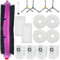 KimSin accesorios para Eureka J12 Ultra, para Midea V12 robot aspirador de repuesto, cepillo principal + 4 paños mopa + 4 bolsa de polvo + 4 cepillos laterales + 2 filtros