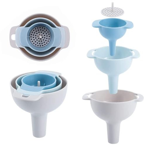 Trichter,Trichter Küche,Trichter Klein,Trichter Set,Funnel,Trichter Mit Sieb,Kleiner Trichter,Trichter Groß,Mini Trichter,Trichter Große Breite Öffnung,Öltrichter,Lebensmittel Trichter Für Flaschen